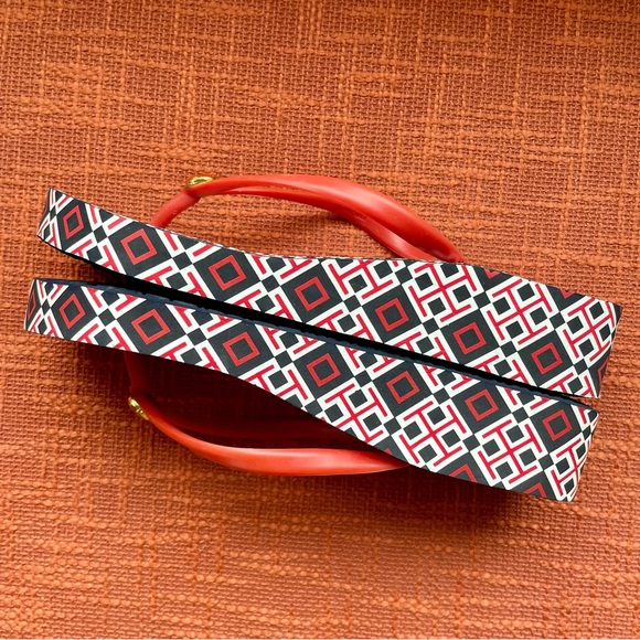 Tory Burch Platform Wedge Thong Flip Flop Sandals Thandie Logo Size 6 NWT - Picture 4 of 8